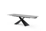 9422 - Ceramic & Metal Dining Table - Gray / Black