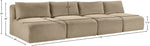 Shaggy - Fabric 4 Seat Modular Armless Sofa