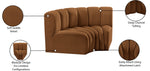 Arc - Velvet 2 Piece Modular Sofa - Saddle