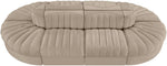 Rummi - Oval Velvet Performance Fabric Upholstered 8 Piece Modular Sectional