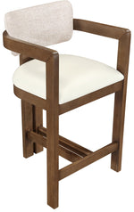 Ravina - Upholstered Counter Stool With Stained Brown Base