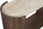 Solstice - Travertine And Mango Wood Table