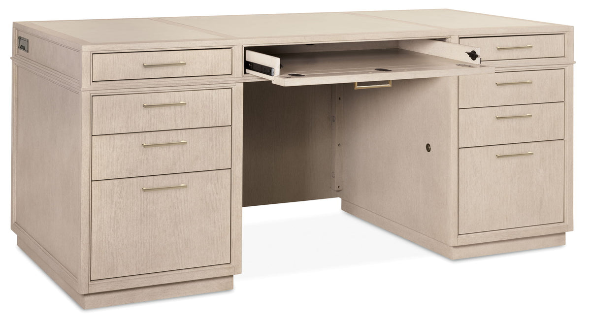 Home Office - Executive Desk - Polished Limestone