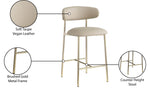 Lupita - Counter Stool With Brushed Gold Frame (Set of 2)