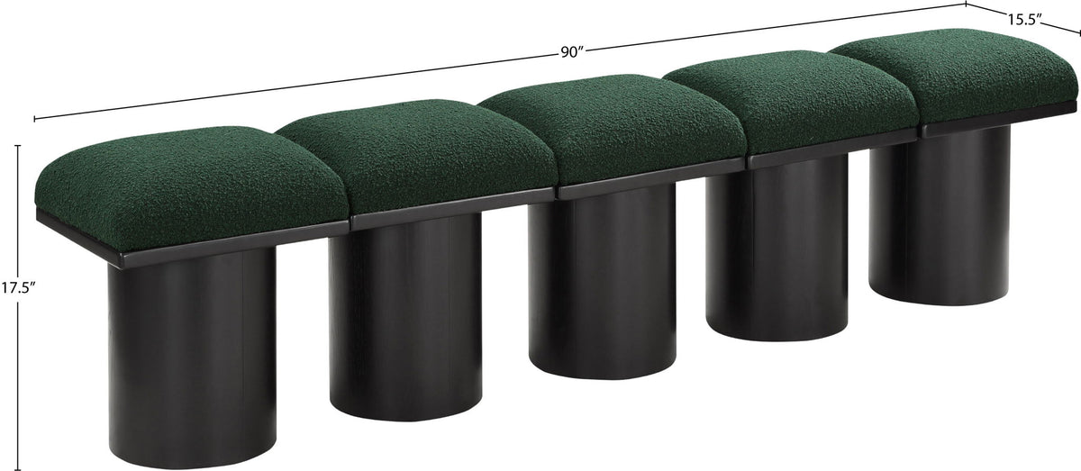 Pavilion - 5 Piece Modular Bench With Black Base