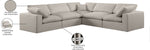Comfy - 5 Piece Linen Modular Corner Sectional