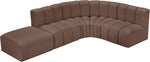Arc - Faux Leather 5 Piece Corner Modular Sofa