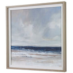 Distant Land - Framed Print - Blue