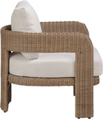 Sandbay - Olefin Water Resistant Fabric And Wicker Outdoor Patio Accent Chair
