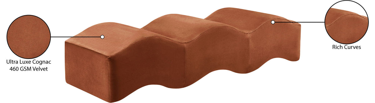 Wave - Velvet Bench