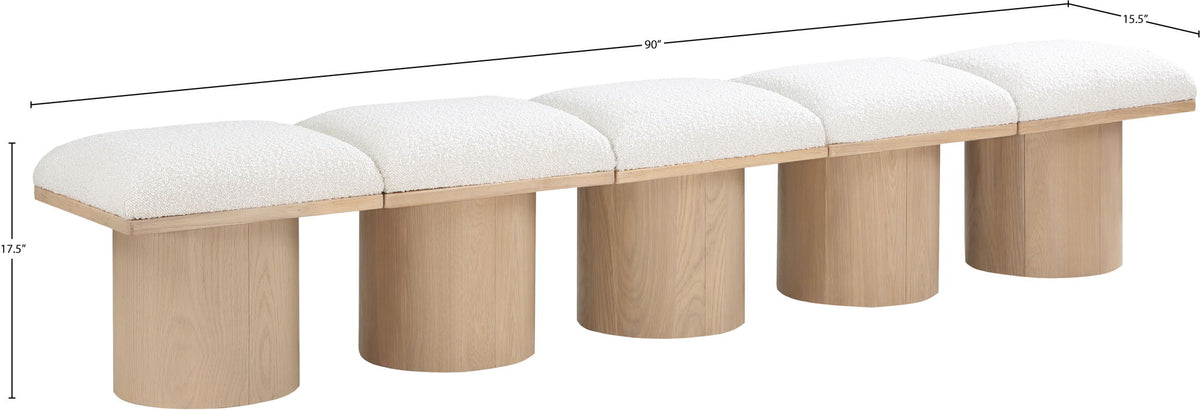 Pavilion - 5 Piece Modular Bench With Natural Base