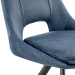 Lexi - Dining Room Accent Chair (Set of 4) - Blue Velvet / Black