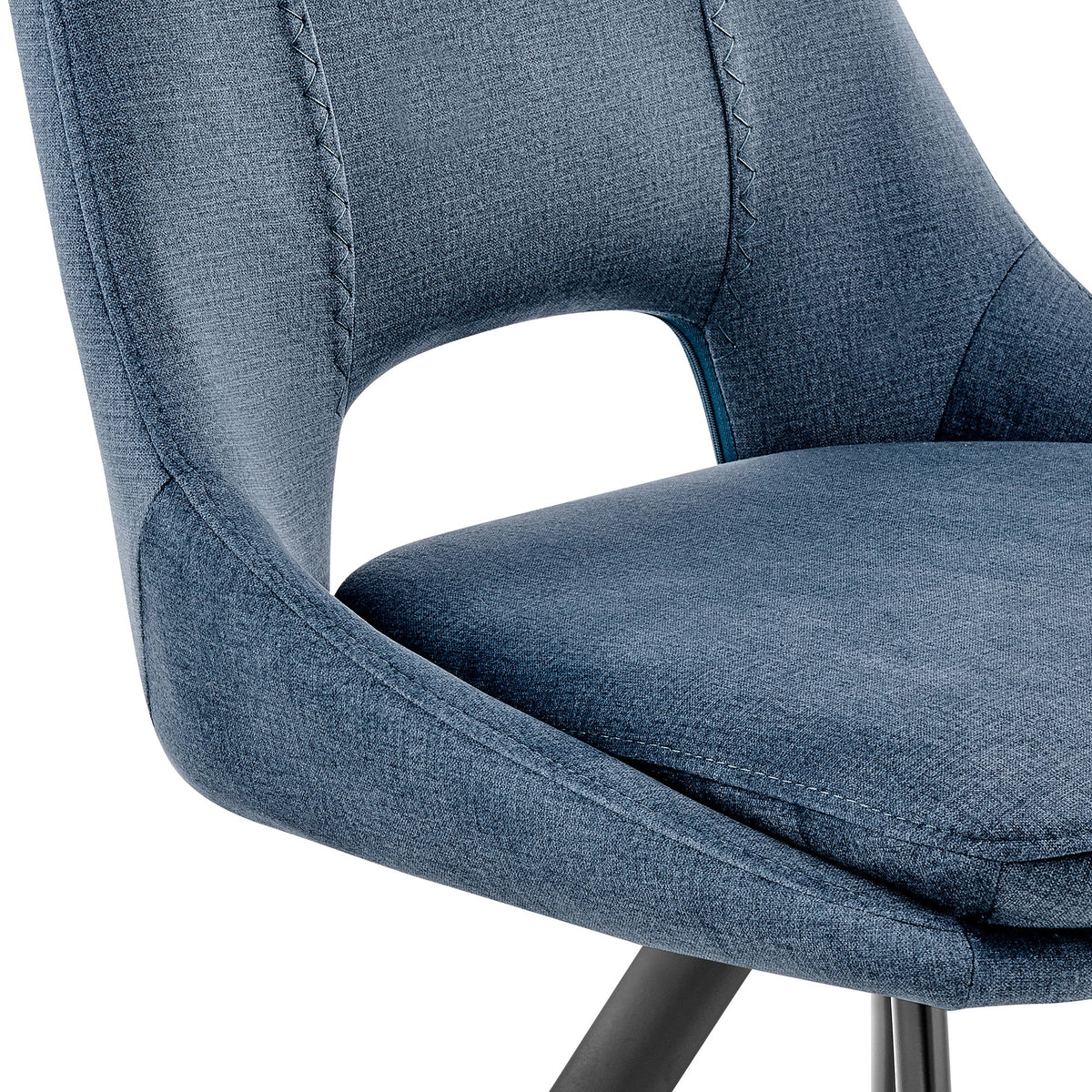 Lexi - Dining Room Accent Chair (Set of 4) - Blue Velvet / Black
