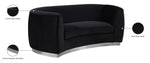 Julian - Loveseat with Chrome Base