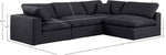 Comfy - 4 Piece Linen Fabric Modular Armless Sectional
