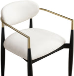 Riccio - Faux Leather Dining Arm Chair (Set of 2) - Black And Gold Frame