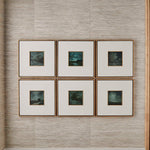 Evening Cumulation - Framed Canvases (Set of 6) - Blue / White