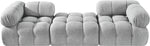 Ames - 3 Piece Boucle Modular Sofa With 1 Backless Seat