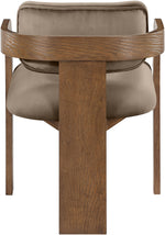 Cedra - Velvet Performance Fabric Upholstered Dining Chair (Set of 2) - Brown Frame