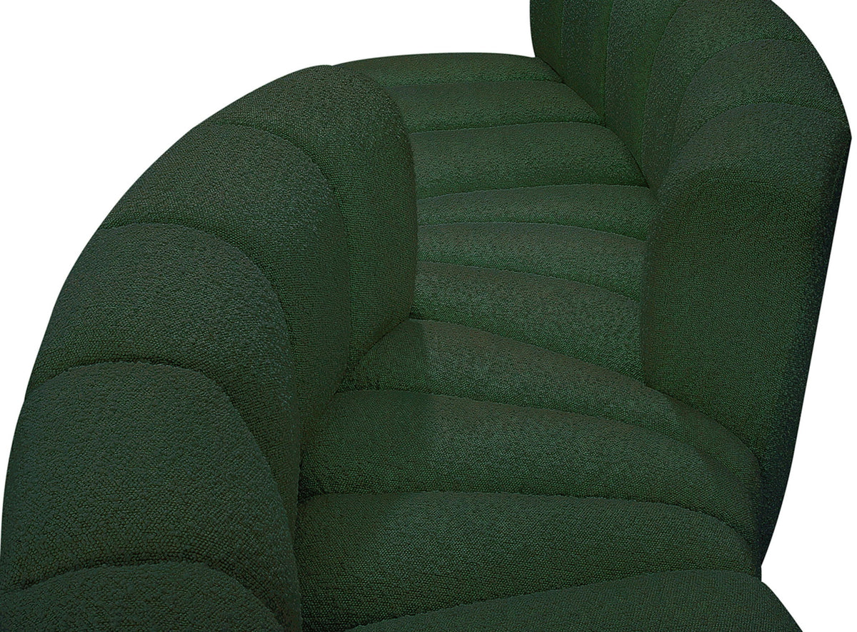 Arc - Boucle Fabric 4 Piece Curved Modular Sofa