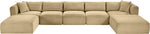 Shaggy - 7 Piece Modular Sectional With 2 Ottomans