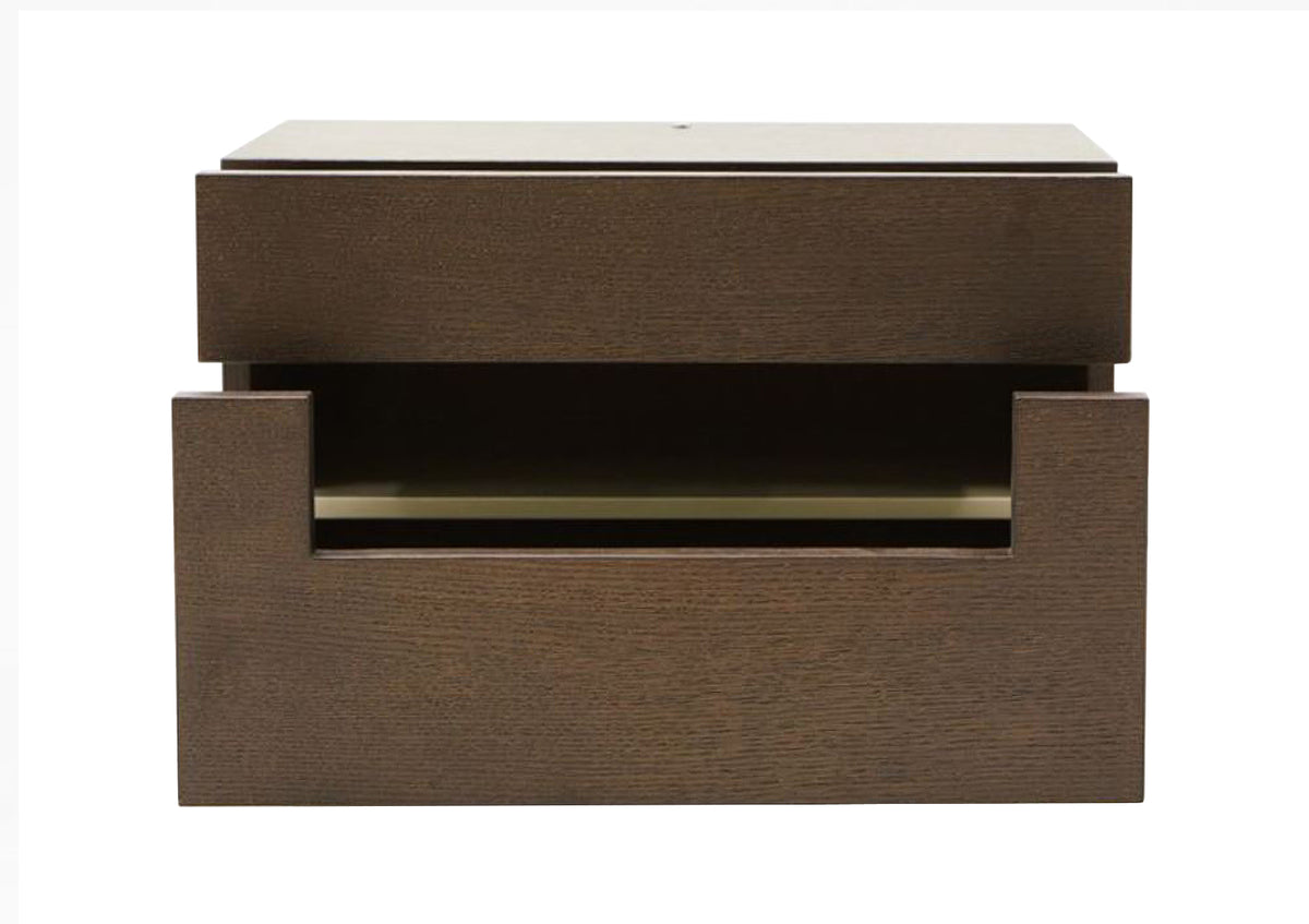 Ceres Modern Brown Oak and Grey Nightstand by VIG Furniture - View 4