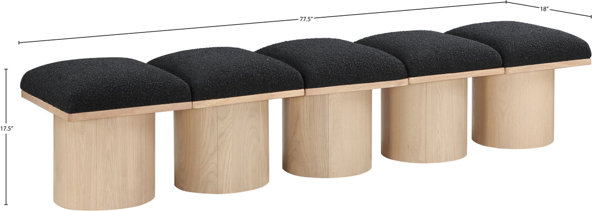Pavilion - 5 Piece Modular Bench With Natural Base