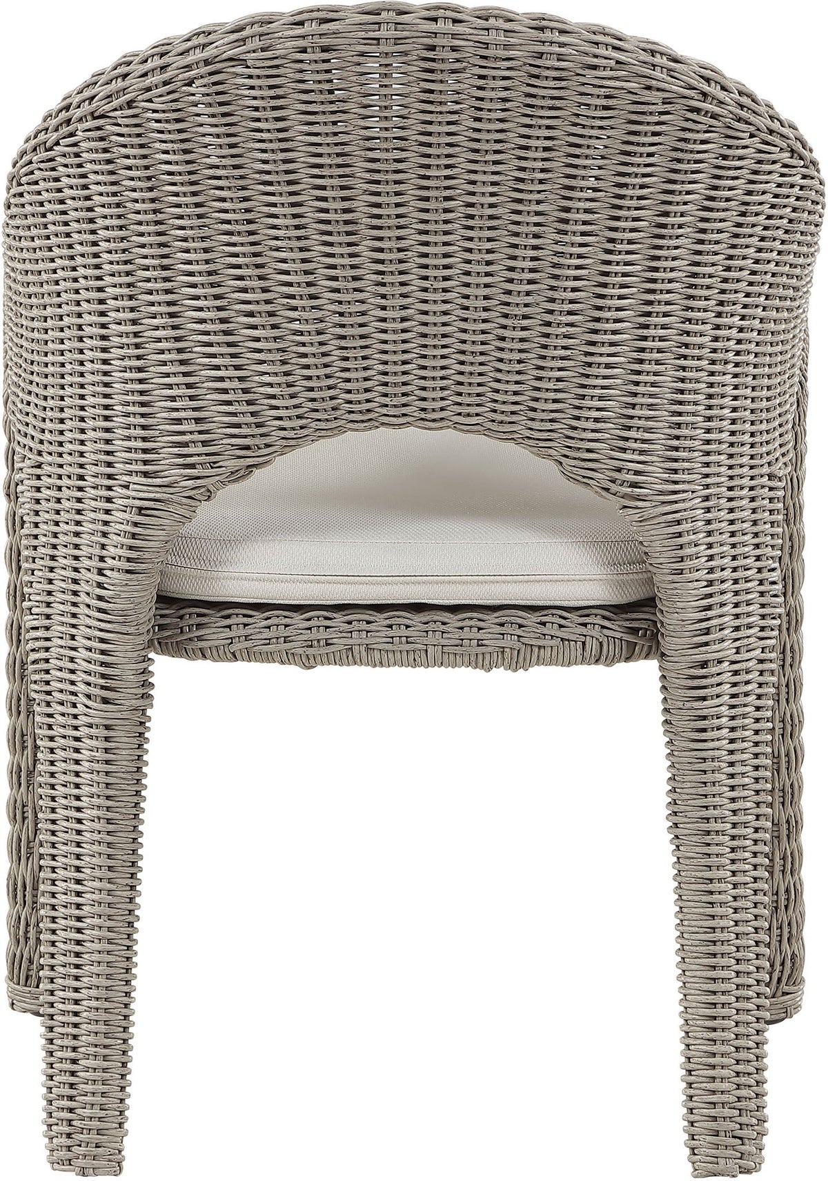 Seacrest - Olefin Water Resistant Fabric And Wicker Outdoor Patio Dining Chair