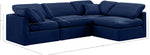 Indulge - Velvet 4 Piece Modular Sectional