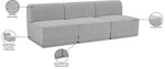 Ollie - 3 Seat Armless Modular Sofa