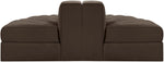 Rummi - Velvet Performance Fabric Upholstered 2 Piece  Rounded Modular Loveseat