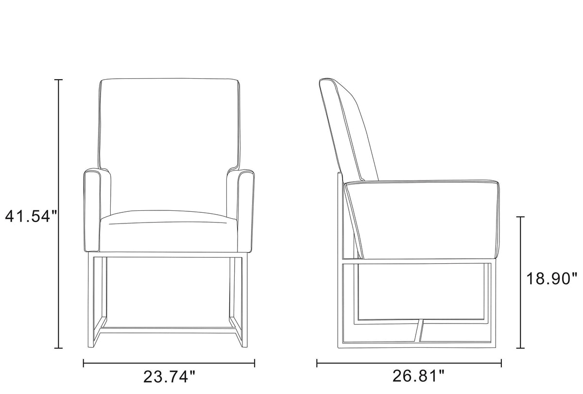 Element - Dining Arm Chair - Steel