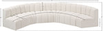 Arc - Boucle Fabric 6 Piece U-Shaped Modular Sofa
