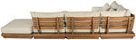 Mirella - 6 Piece Water Resistant Fabric Upholstered Outdoor Patio Modular Sectional
