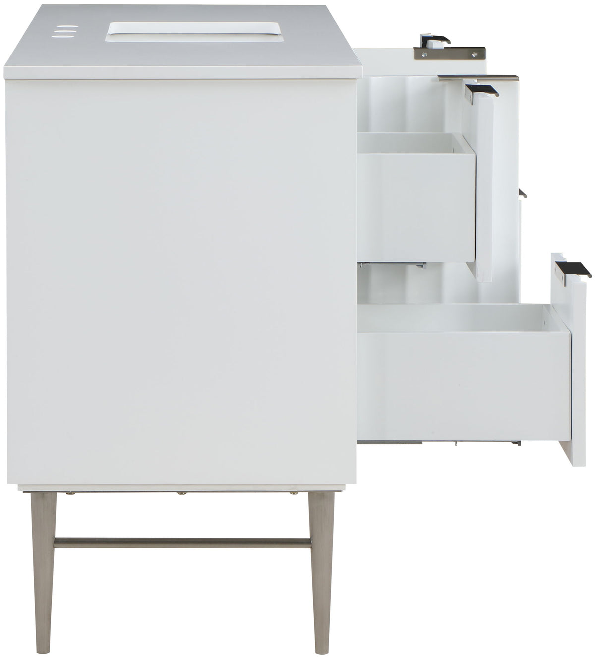Modernist - Bathroom Vanity With Chrome Legs