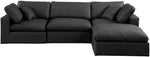 Comfy - 4 Piece Faux Leather Modular Sectional With Chaise