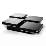 Horizon - Modern Black Crocodile Coffee Table w/ Pull Out Squares by VIG Furniture - View 2