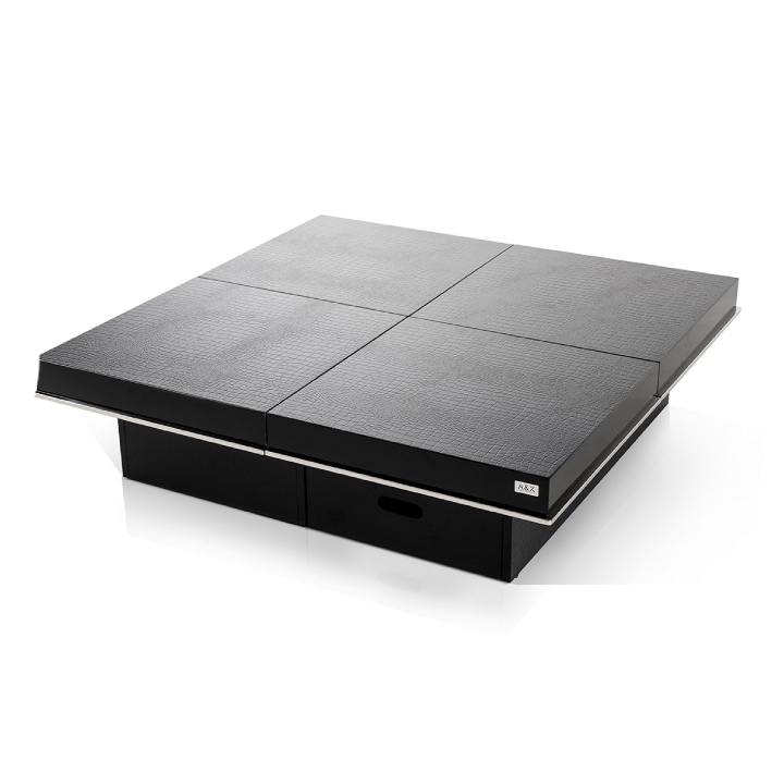 Horizon - Modern Black Crocodile Coffee Table w/ Pull Out Squares by VIG Furniture - View 1