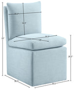 Nelori - Linen Textured Performance Fabric Upholstered Dining Chair (Set of 2)