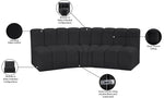 Arc - Faux Leather 3 Piece Modular Corner Sofa