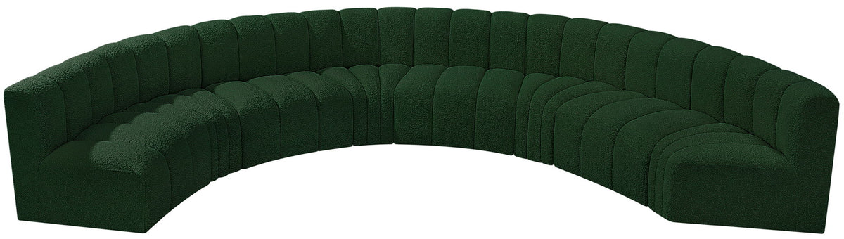 Arc - Boucle Fabric 8 Piece U-Shaped Modular Sofa