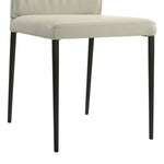 Meriam - Full Back Top Grain Leather Upholstered Metal Dining Chairs (Set of 2)