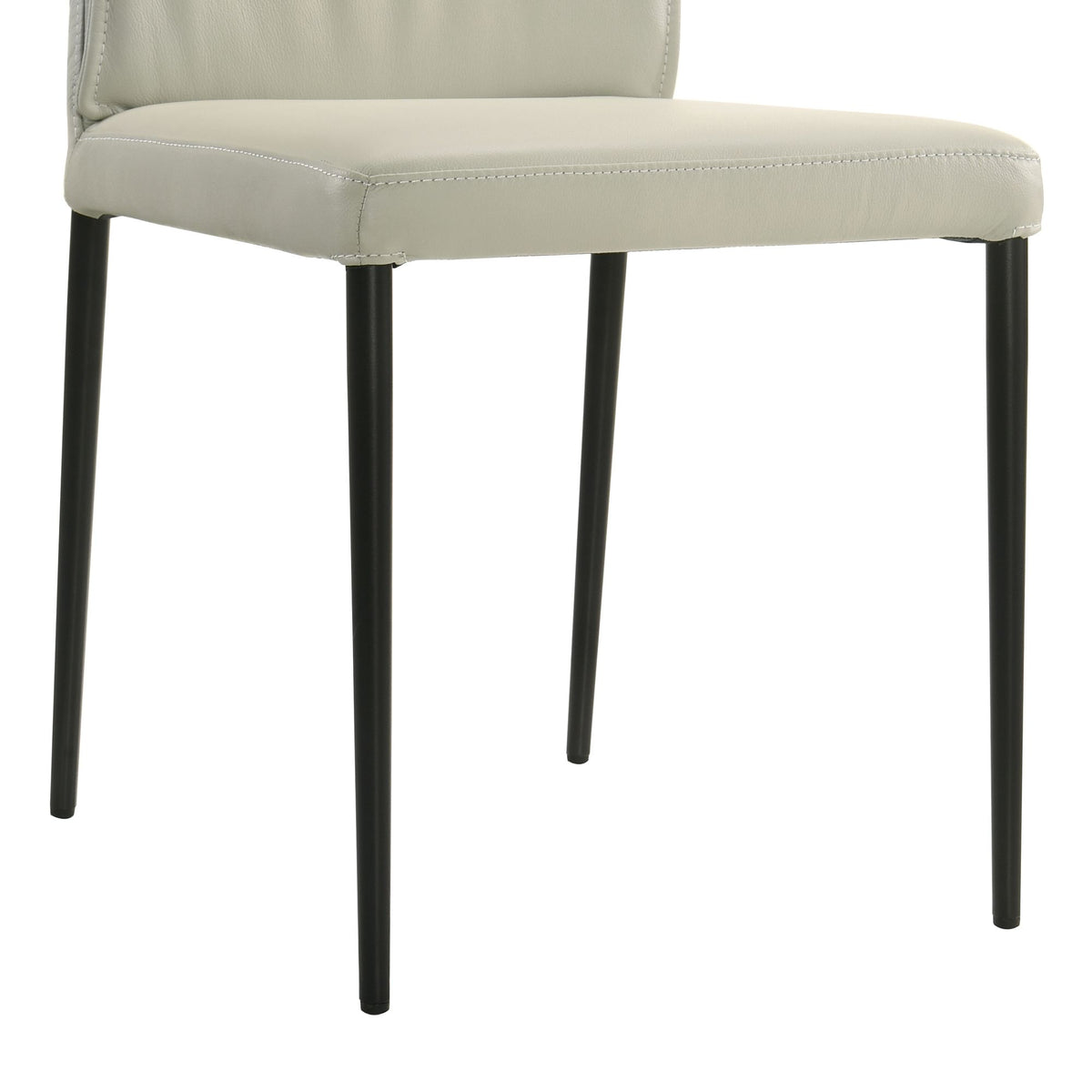Meriam - Full Back Top Grain Leather Upholstered Metal Dining Chairs (Set of 2)
