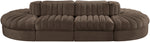 Rummi - Oval Velvet Performance Fabric Upholstered 8 Piece Modular Sectional