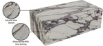 Bolzano - Marble Coffee Table - White / Gray