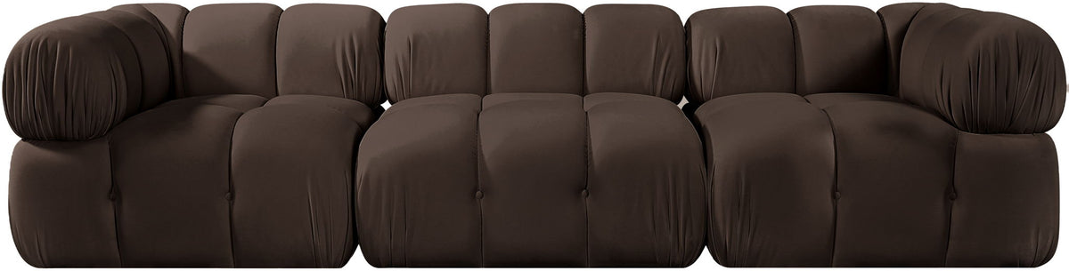 Orin - Velvet Performance Fabric Upholstered 3 Piece Modular Sofa