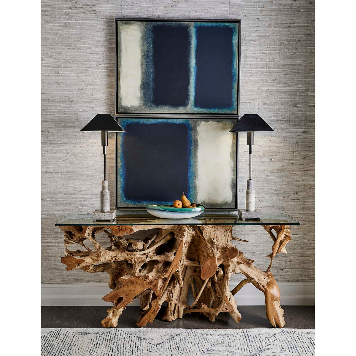 Center Root - 74" x 17" Console Table - Brown