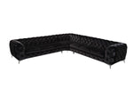 Delilah - Glam Black Fabric Sectional Sofa by VIG Furniture - View 7