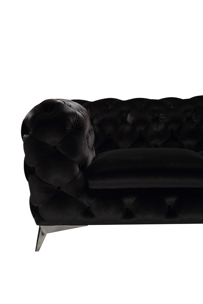 Delilah - Glam Black Fabric Sectional Sofa by VIG Furniture - View 6