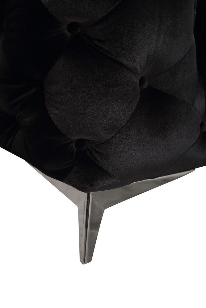 Delilah - Glam Black Fabric Sectional Sofa by VIG Furniture - View 2